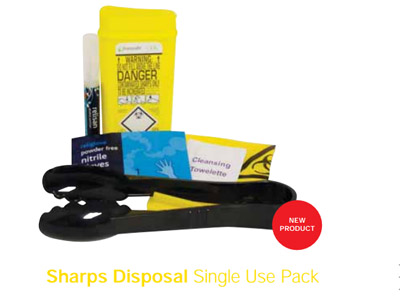 Sharps Disposal Single Use Pack